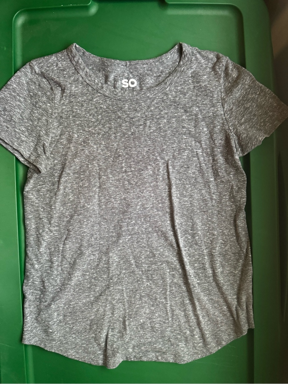 SO Gray Heather Short Sleeve Crew Tee size small